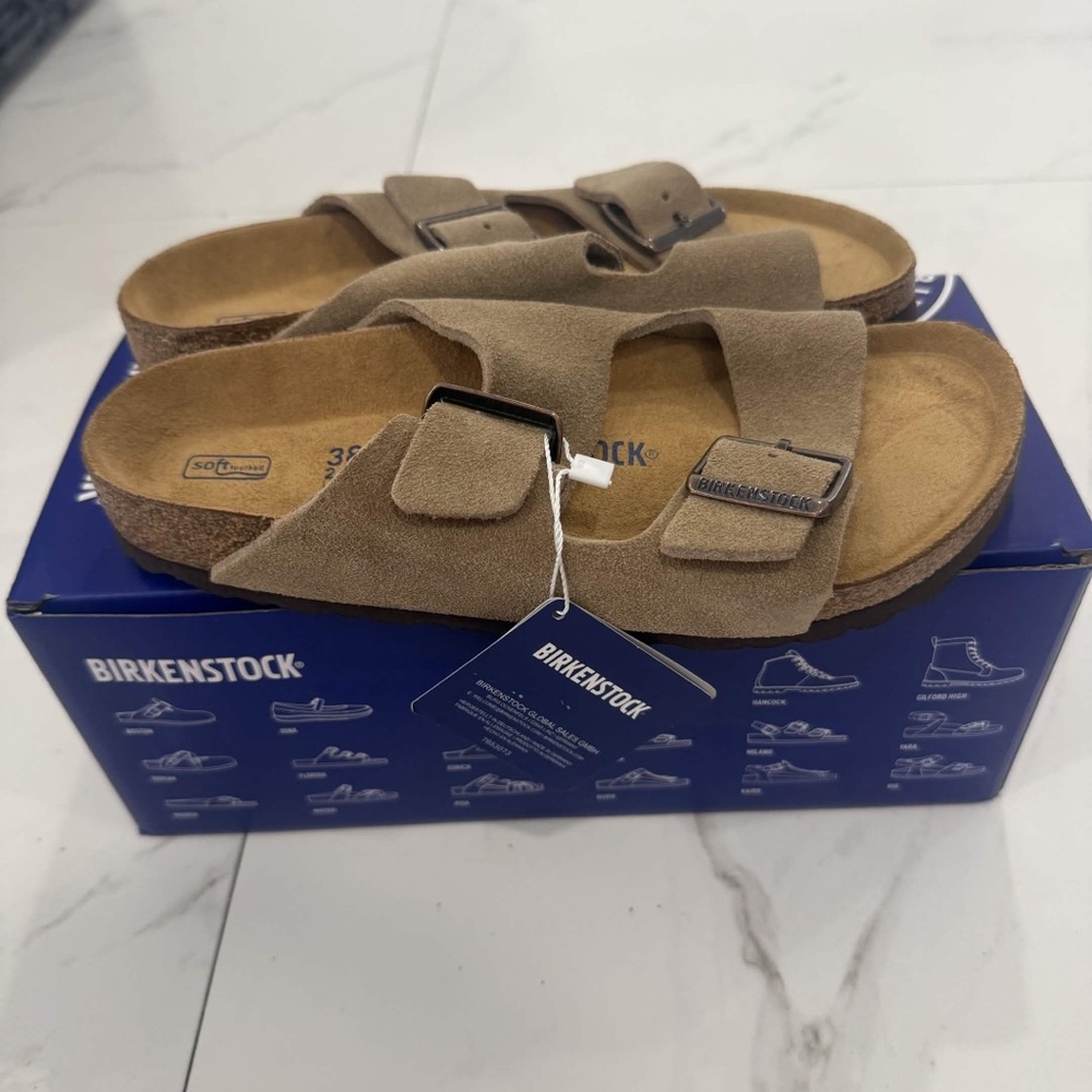 Birkenstock Arizona Taupe Suede Women’s Size 39, 38 Available - Picture 6 of 10